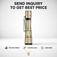 Lampe torche d'extérieur 1100 lumens, rechargeable par Type C, en alliage d'aluminium magnétique, double faisceau (spot et large), torche d'urgence