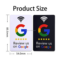 Carte NFC Google Review 13,56 MHz ISO14443A NTAG213 215 216 pour les restaurants, les commerces de détail, les cartes de contrôle d'accès