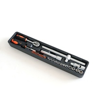 Ensemble d'outils OEM 85 pièces en acier au carbone traité thermiquement, comprenant des pinces, des tournevis et un ruban à mesurer, pour la réparation automobile