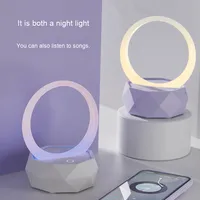 Lampe de nuit créative colorée RVB haut-parleur 5W lampe de bureau intelligente sans fil Mini Subwoofer Support audio carte mémoire M1