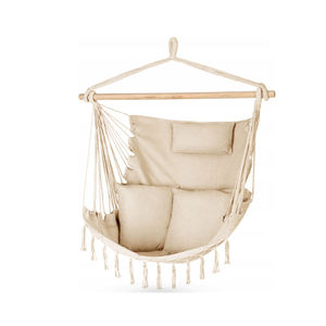 Chaise hamac bohème moderne en macramé mobilier de jardin extérieur portable avec trois oreillers en tissu suspendus <span class=keywords><strong>pour</strong></span> l'extérieur - Product Image 1