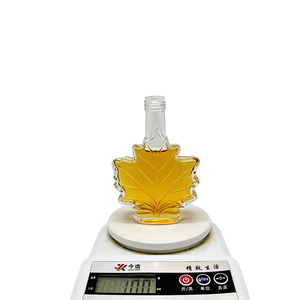 Bouteilles diffuseuses en verre <span class=keywords><strong>de</strong></span> luxe en forme <span class=keywords><strong>de</strong></span> feuille d'érable pour sirop contre la toux, vin, whisky, <span class=keywords><strong>gin</strong></span>, boissons, avec couvercle - Product Image 3