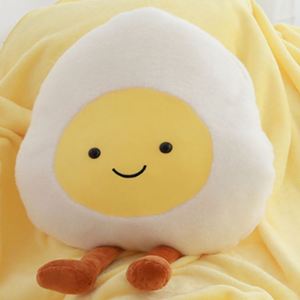 Peluche décorative en forme d'œuf Aberdeen Man, avec fonction appui-tête et coussin lombaire, jouet, pendentif, coussin, cadeau, animal en peluche, simulation alimentaire - Product Image 6