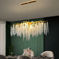 Lustre en cristal en forme de branche d'arbre, style post-moderne, luxe, design moderne, salon, salle à manger, art décoratif tendance
