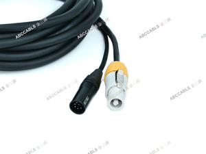 Câble <span class=keywords><strong>Combo</strong></span> de Scène sur Mesure ABCCABLS, Longueur Personnalisée, Connecteurs <span class=keywords><strong>XLR</strong></span> Mâle/Femelle + Powercon Bleu/Blanc pour Équipement Audio et d'Éclairage Scénique - Product Image 3