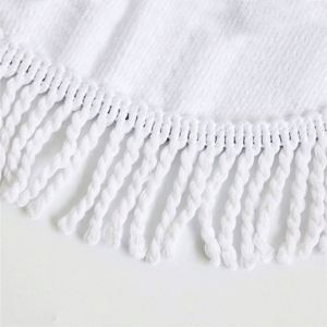 Serviette de plage ronde à franges avec logo personnalisé, sans sable, séchage rapide, en microfibre, pour les activités estivales - Product Image 6