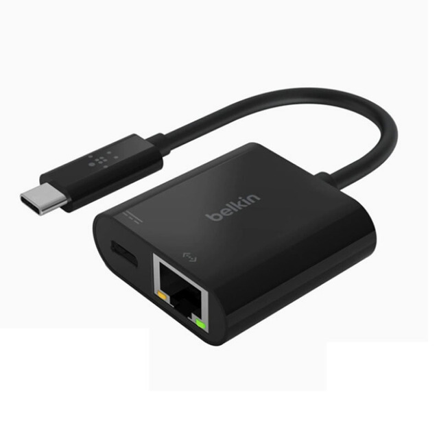 60W USB-C to Ethernet Charge Adapter - Gigabit Ethernet Port Compatible With USB-C Devices Ethernet to USB-C Adapter