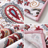 Mouchoir en coton pur de qualité supérieure à motif cachemire jacquard, doux, absorbant, réutilisable, serviette carrée pour toute la famille, usage domestique