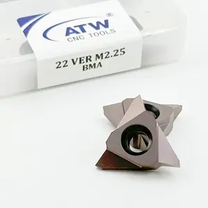 ATW High Quality 22VER M2.25 Carbide threaded inserts Threaded turning tools Lathe Cutter Tools