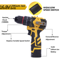 Perceuse sans fil et tournevis à vitesse variable, batterie lithium rechargeable, et marteau perforateur portatif sans balais