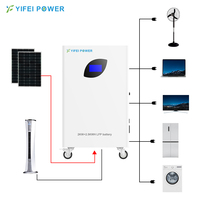Yifei 2560Wh système de stockage d'énergie solaire tout-en-un 25.6V 2000W/4000W onduleur de crête batterie LiFePO4 intégrée empilable IP65 CAN