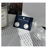 Boucles d'oreilles clous en perles d'eau douce naturelles, perles de pain de grande taille sans noyau 12,5-13 mm, aiguille en argent sterling S925 pleine alliage, style rétro