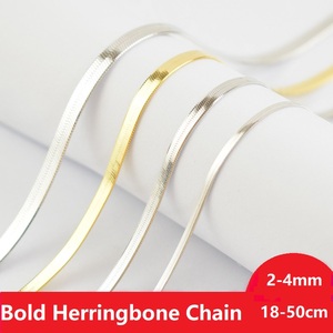 Collar de cadena de Plata de Ley 925 y oro de 18K, cadena fina de serpiente - Product Image 2