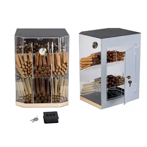 Franklin Acryl Display Zigarren Humidor mit 6 Bins & Hygrometer-Kapazität: 150