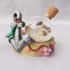 Estatuilla de botella de arena de tiburón de resina de isla del océano personalizada de fábrica con botella de Arte de arena de vidrio para Bahamas <span class=keywords><strong>Tenerife</strong></span> regalo de recuerdo - Product Image 4