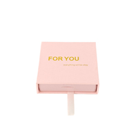 Boîtes en papier rose personnalisées de marque estampillées en or pour bijoux, ongles, conception de tiroir d'emballage, conçues pour votre propre emballage unique