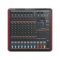 Mélangeur d'amplificateur de puissance Portable DK800 8CH avec microphone à 2 mains/microphone UHF sans fil
