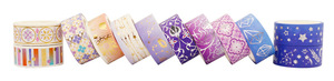 Galaxy Washi Tape Set Gold Silver Foil <span class=keywords><strong>Cintas</strong></span> decorativas para DIY Scrapbooking Bullet Journal Planner Stickers Craft Supplies - Product Image 5