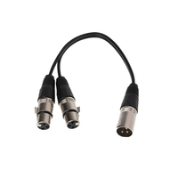 Vente en gros répartiteur Y 1 XLR femelle à 2 XLR mâle câble d'extension de microphone