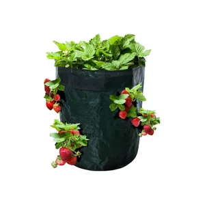 Sac de culture de tomates PE avec pochettes à l'envers jardin maison balcon plante légumes sacs de culture