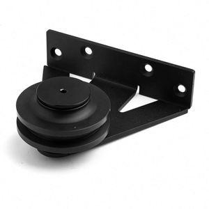 WEKIS Riel deslizante doble de latón para puertas de granero, herrajes resistentes con rodillos de estilo antiguo para exteriores, dormitorios, armarios, cocinas y salas de estar (tornillos incluidos) - Product Image 4