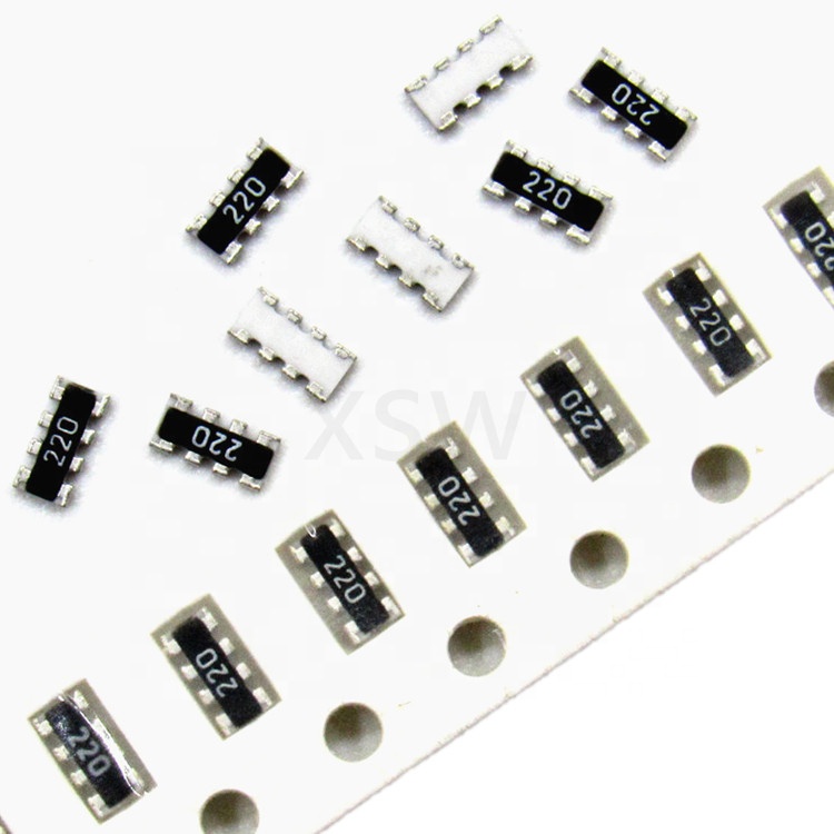 100 шт./0603*4 изоляция SMT 0 Ом 100R 1K 10K 10 Ом 100K 101/102/103/910 8P4R 5% Резистор сетевое сопротивление Bom подходящий заказ