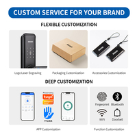 Cerradura Inteligente para Puerta de Latón con WiFi, Versión Automática, Huella Dactilar, Contraseña, BLE, NFC, Kit de Desbloqueo para el Hogar, App OYO