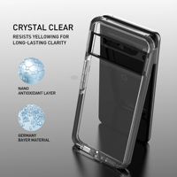 Étui de téléphone portable Soonleader résistant aux chocs, compatible avec la charge sans fil, design sportif transparent pour Google Pixel 8 Pro
