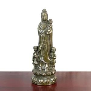 מכירה חמה מותאם אישית גואנין חיצוני מקורה קישוטי אמנות ברונזה פסל בודהה