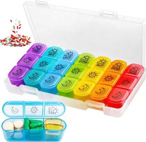 Wholesales New Product Colorful 21 Cases Plastic Monthly Pill Box - Product Image 3