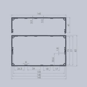 Customized Bending Industrial Extrusion Aluminum Electronics Amplifier <b>Box</b> Enclosure Case <b>Metal</b> Chassis Shell - Product Image 5