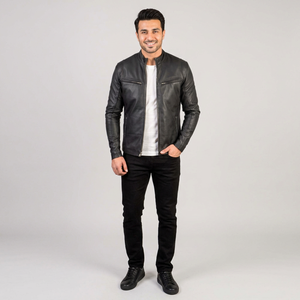 Autumn Winter <b>Men's</b> Casual Zipper Leather <b>Jacket</b> <b>Men</b> <b>Long</b> Sleeve Leather Fashion <b>Jacket</b> for <b>Men</b> Latest <b>jacket</b> for <b>men</b> - Product Image 1