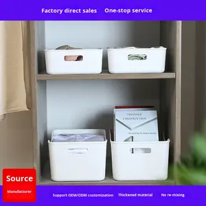 Cesta y Caja de Almacenamiento Rectangular de Plástico para Cosméticos de Baño, Archivos de Escritorio, Refrigerios y Juguetes - Product Image 2