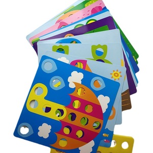 Juguete de reconocimiento de colores con rompecabezas para niños de 2 a 4 años, juego educativo de aprendizaje de plástico con 50 botones y 10 tarjetas - Product Image 5