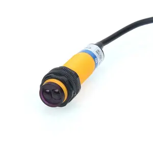 M18 Laser Counter Photoelectric Switch Sn 30cm NPN NO 24VDC Photoelectric Sensor Infrared Ray Of Visible Light Sensors