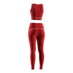 Conjunto Deportivo Minimalista para Mujer, Top Corto sin Mangas Elástico y Ligero y Leggings para Gimnasio - Product Image 2