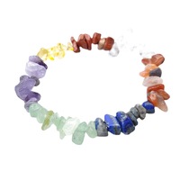 Bracelet élastique en cristal naturel, quartz rose et améthyste, gravé de galets multicolores, fait main par des artisans – Meilleures ventes