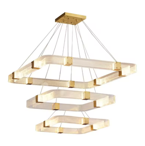 Zèle éclairage hôtel métal acrylique lustre cuisine salle à manger or luxe nordique suspension suspension - Product Image 1