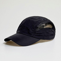 Gorra de Béisbol Deportiva de 6 Paneles con Visera Curva y Logotipo Bordado Personalizado, Gorra de Nailon Ligera para Correr y Acampar para Hombre