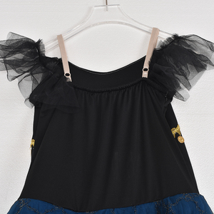 Jupe de danse en <span class=keywords><strong>tulle</strong></span> de velours bleu marine pour femmes robe <span class=keywords><strong>Tutu</strong></span> de ballet long élégant pour enfants attrayant pour les enfants - Product Image 6