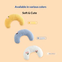 Coussin de couchage en coton pelucheux en forme de lune, motif dessin animé mignon pour animaux de compagnie (chiens et chats), petite taille, vente en gros, lavable, aucun assemblage requis