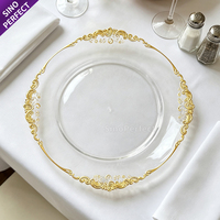 Assiettes de Présentation Blanches Élégantes et Fines en Plastique pour Mariages, Hôtels, Dîners et Événements