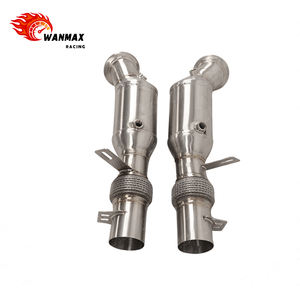 Tuyau de descente haute performance en acier inoxydable pour BMW <span class=keywords><strong>760Li</strong></span> XDrive G12 6.0L <span class=keywords><strong>V12</strong></span> bi-turbo - Tuyau avant avec catalyseur à haut débit - Product Image 5