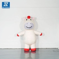 Costume gonflable de cheval de dessin animé pour la publicité commerciale et la décoration d'événements