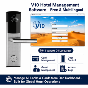 Cerradura Electrónica para Hotel, Cerradura Inteligente con Tarjeta, Acabado Pulido, Económica, Proximidad RFID, Software Gratuito, PRF108, Material de Acero Inoxidable - Product Image 2