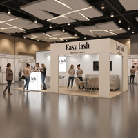Stand d'exposition modulaire portable 10x20 en tissu silicone, système en aluminium, installation facile pour salon professionnel
