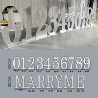 Meilleure vente 4ft LED Golden Number Stand 5ft Panneau de fond pour les décorations de fête de mariage