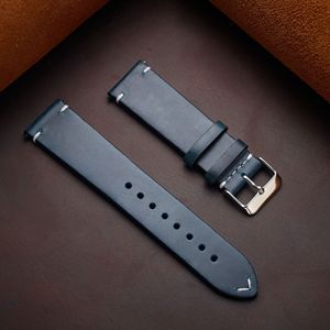 Lionorm Luxuriöses Italienisches Vintage-Öl-Wachs-Echtleder-Uhrenarmband mit Schnellverschluss für 18/19/20/21/22/24mm Smartwatch - Product Image 5
