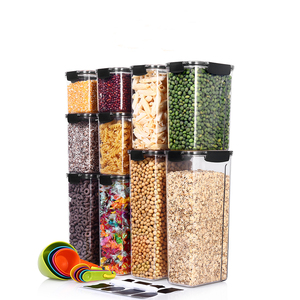 10 Piece Set Food Storage Containers BPA Free Plastic Cereal Containers Kitchen Organizer
