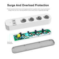 Norme européenne Tuya charge rapide USB type-c prise de multiprise intelligente prise de courant WiFi multifonction prise de courant transfrontalière évaluée à 16A